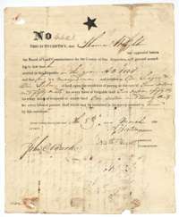Headright certificate No. 442 issued 8 March 1838 by the Board of Land Commissioners of San Augustine County to Thomas Wright for a league and labor.