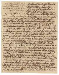 First page of field notes for 14,105,000 square varas on Richland Creek, surveyed for Frederick Grimes by D. R. Mitchell, 28 October 1844.