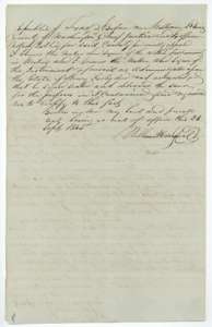 Certificate of 26 September 1845 from the Washington County chief justice that Frederick Grimes signed the power of attorney.