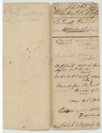 Filing wrapper for the Grimes file, with notes on delivery of the certificate and the patent of 24 August 1846.