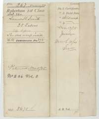 File jacket for James M. Smith's one-league headright of 25 labors, with the patent note of 5 November 1845.
