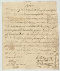 Montgomery County headright certificate No. 298 of 16 March 1838 entitling James M. Smith to one league of land.