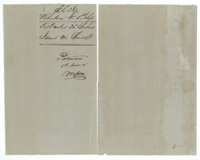 Wrapper for the Smith field notes of 25 labors, with the patent note of 5 November 1845.