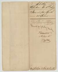 Wrapper for the Smith headright certificate, with map-check and patent notes of November 1845.