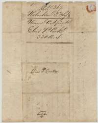 Filing wrapper for the Elias P. Cook certificate for 320 acres.