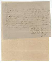 Certificate of C. C. Taylor, Franklin, 1 June 1846, that the survey was made before he had notice of the colony contract with Charles Fenton Mercer.