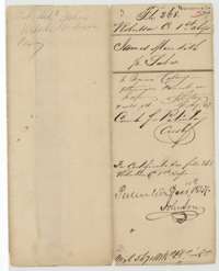 Old wrapper for the Meredith file, noting the land lies in Mercer's Colony, the patent of 15 December 1847 and its delivery on 16 December 1847.
