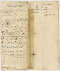File jacket for Alberto Vaughan's headright certificate, with the patent to James George, assignee, noted in November 1850.
