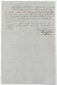 District Surveyor Thos. J. Oliver's certificate of 31 August 1857 that he examined the Huie field notes and recorded them in Book P.