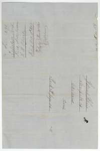 Wrapper for the field notes of the James Huie survey, filed 13 October 1857.