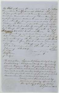 Deed of 27 February 1857 in which Benjamin R. Tyus sold the two scrips to William W. Oliver, acknowledged in Limestone County.