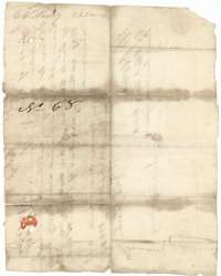 Back of the conditional certificate, marked No. 68 and C. W. Nanny, 320 acres, with traces of a red wax seal.
