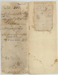 Jacket and contents sheet for file 301, Benjamin P. Bustian, 640 acres, patented September 1851, No. 544 Vol. 3.