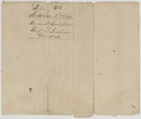 Back of the certificate marked file 301 Robertson 2nd class unconditional certificate, Benjamin P. Bustian, 640 acres.