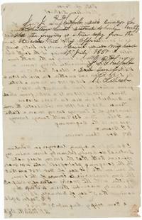 J. P. Philpott's certified true copy of the Bustian field notes, 19 July 1851; show-through of the page's text.