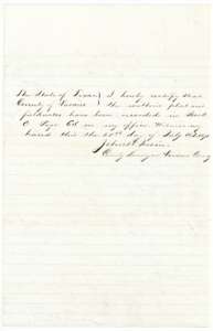 County surveyor John W. Irvin's certificate that the Carroll plat and field notes were recorded in Book C, page 68.