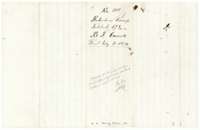 Field-notes wrapper for B. F. Carroll's 57.6 acres, filed 3 February 1872, with a later note that corrected field notes would be required.