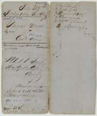 File jacket for David Wood's 640 acres in Navarro County, Robertson 2nd Class, with the October 1855 patent entry to Jacob Hartzell.