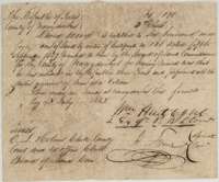 Headright certificate No. 190 for 640 acres, issued to David Wood by the Nacogdoches County land board, 4 July 1842.