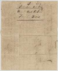 Back of the Wood certificate, with the file docket Robertson 2nd Class, unconditional certificate for 640 acres.
