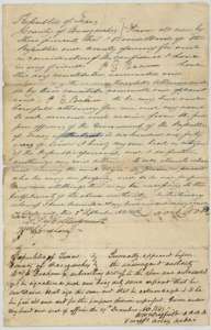 Power of attorney in which David Wood names P. E. Bean to obtain his land, with witness proof of 29 December 1845.