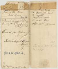 Outer wrapper for James M. Price's 640-acre headright file, with the patent entry of 2 August 1851 and a list of the papers inside.