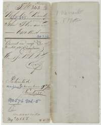 File jacket for John Florance's 640 acres in Navarro County, Robertson Bounty, with the patent entry of 19 December 1850.