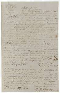 Field notes and sketch of 640 acres on the northern waters of Richland Creek, Navarro County, surveyed for John Florance by deputy surveyor C. C. Taylor, 26 July 1850.
