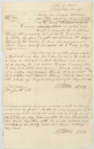 Field notes for 320 acres on Cottonwood Creek, a branch of Richland Creek, surveyed for Lucius Hibbard by deputy surveyor D. R. Mitchell, 11 May 1846.