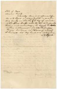 Acknowledgment of the Craft to Welch conveyance before notary N. T. Byars in Navarro County, 9 November 1847.