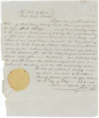 Affidavit of Archie Hodge before Fort Bend County clerk Mills M. Battle, 19 May 1851, proving Lucius Hibbard's signature on the transfer to James Craft.