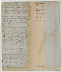 File jacket for Thomas J. Church's 640-acre bounty land survey in Navarro County, with the patent entry of 9 April 1851 to Robert Matthews, assignee.