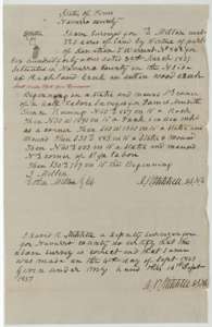 Field notes for 320 acres on Cottonwood Creek, resurveyed for E. Melton by deputy surveyor D. R. Mitchell on 4 September 1851, with J. Melton and Ethan Melton carrying chain.