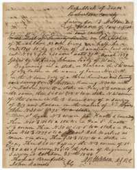 Original field notes for 320 acres on Richland Creek by virtue of donation warrant No. 842, surveyed for E. Melton by D. R. Mitchell, 25 October 1844.