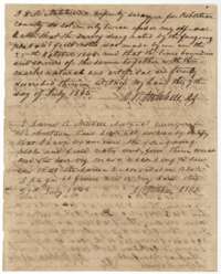 Deputy surveyor D. R. Mitchell's oath of 7 July 1845 on the 1844 survey, and a district surveyor's certificate that the notes were recorded.