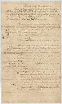 Field notes for 1280 acres for James Alston on Chambers' Creek, about 5 1/2 miles NNW of Corsicana, surveyed 16 October 1840 by B. J. Chambers, declaration 8 November 1840.