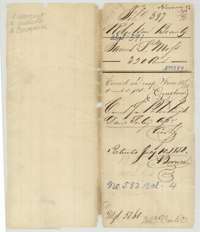 Outer wrapper for James L. Moss's 320-acre bounty file, listing the warrant, field notes and conveyance, with the patent entry of 10 July 1850.