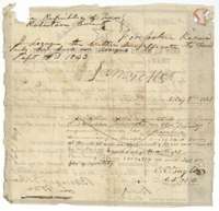 Back of the bounty certificate, with the assignment to David Seeley in September 1843 and a struck-out location of 6 May 1843.