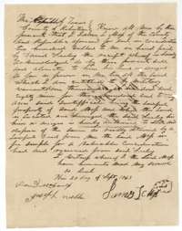 Deed of 20 September 1843 in which James L. Moss sells his bounty warrant right to 320 acres to David Seeley for 200 dollars.