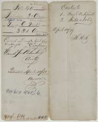 File jacket for George C. Neill's 320-acre third-class headright survey, with notes that it was patented to him on 10 April 1851.
