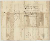 Back of the certificate, with the file docket for George C. Neill's 320 acres, third class.