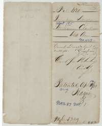 File jacket for William Clark's 640-acre Robertson Donation claim, marked patented 12 April 1851.