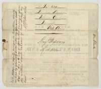 Back of the certificate, with the file docket and deputy surveyor D. R. Mitchell's oath that he surveyed the land on 9 April 1846.