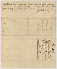Back of the conditional certificate, with deputy surveyor D. R. Mitchell's oath that he surveyed the claim on 19 May 1844.