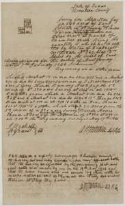 Field notes for 640 acres on Briar Creek, a branch of Chambers Creek, surveyed for Appleton Gay by D. R. Mitchell, 19 May 1844.