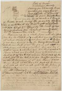 Field notes and sketch plat of 640 acres for Chauncey Richardson on Briar Creek beside Harvey Homan's 1280-acre survey, chain carried by J. B. Barry and Jno South.
