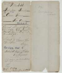 File wrapper for Orsen Shaw's 640-acre bounty warrant No. 4410, marked as patented on 7 April 1853.