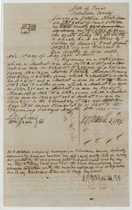 Field notes for 320 acres on Chambers Creek, surveyed for Stephen Nicholson by deputy surveyor D. R. Mitchell, 18 May 1846, with a small plat.