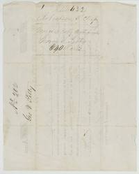 Back of the certificate endorsed Robertson 3rd Class, Mercer's Colony certificate, George V. Petty, 640 acres, No. 202.
