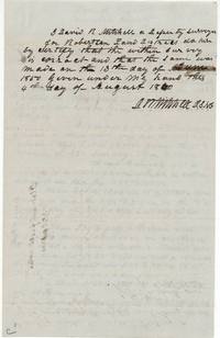 Mitchell's certificate that the Petty survey was made on 13 June 1850, given 4 August 1850; faint bleed-through.